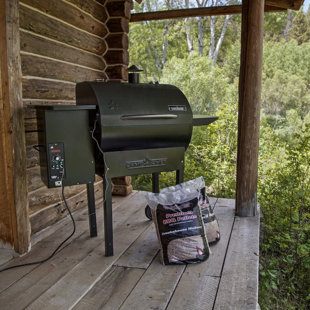Osliet Pg24dlx Deluxe Pellet Grill And Smoker Bbq With Digital Controls And Stainless Temp Probe Traeger Pel319 Hickory 100 All Natural Hardwood Grill Pellets Wayfair