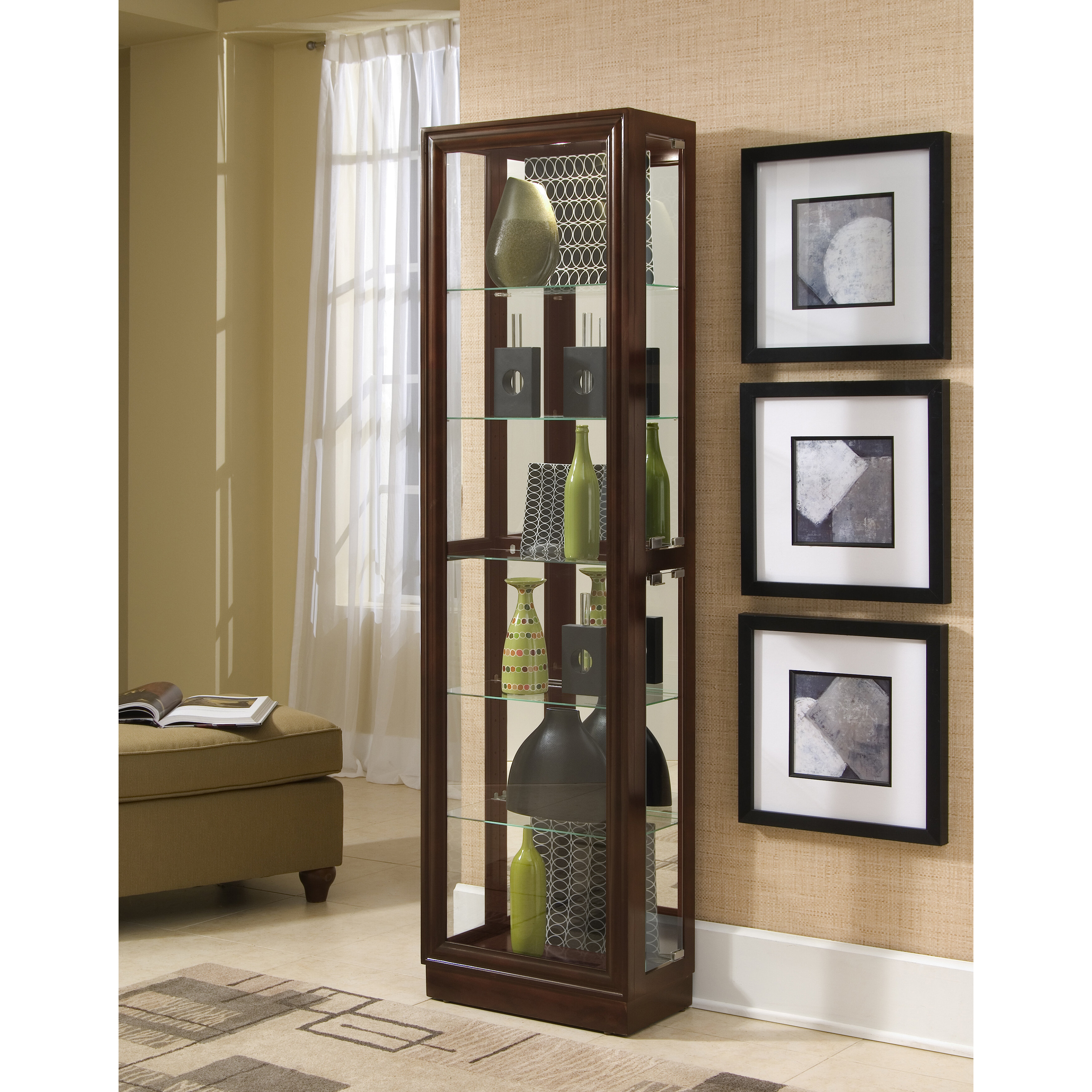 Nancy Lighted Curio Cabinet Reviews Joss Main