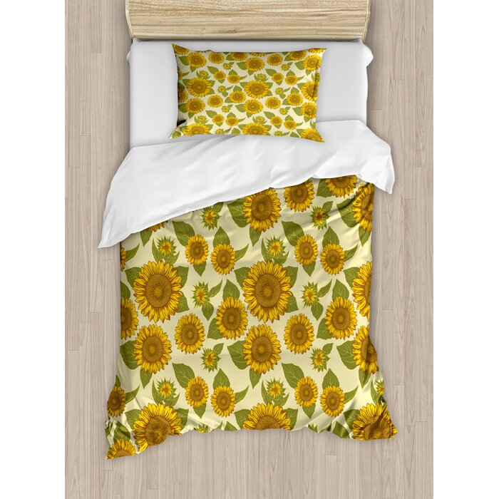 East Urban Home Sunflower Duvet Cover Set Wayfair