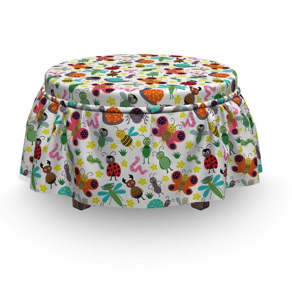Summer Insects Ottoman Slipcover (Set Of 2) By East Urban Home