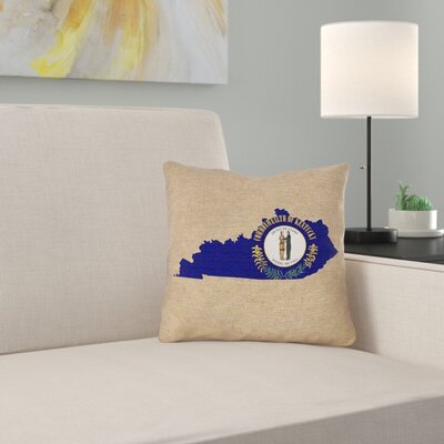 Center Drive Kentucky Flag Pillow in , Faux Suede Double Sided Print/Throw Pillow East Urban Home Size: 18