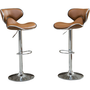 Price Check Harlow Adjustable Height Swivel bar stools (Set of 2) by Wade Logan Price Check Harlow Adjustable Height Swivel bar stools (Set of 2) by Wade Logan