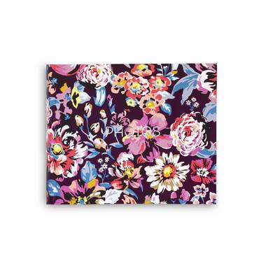 Large Rose Photo Album Slip-in Hold 200 4''x6" Slip In Memo Writing Family Gift 