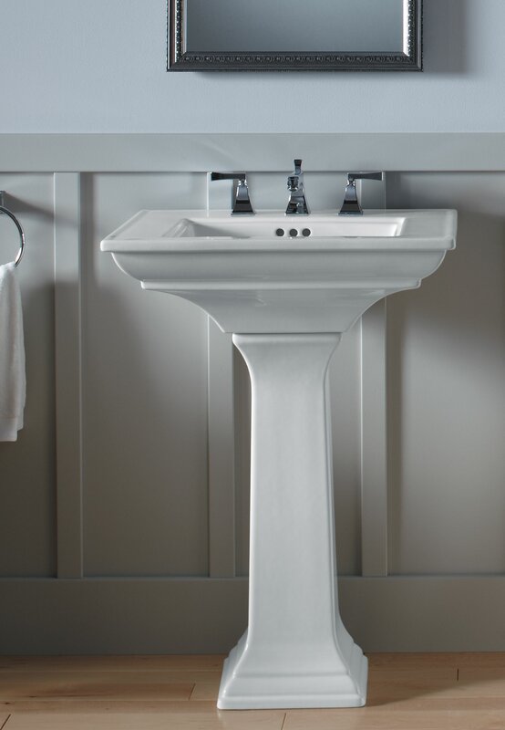 Kohler Memoirs® Ceramic 25" Pedestal Bathroom Sink with ...