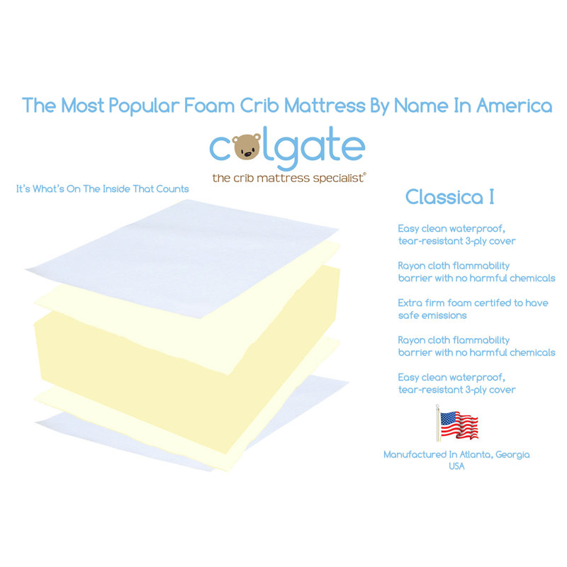 colgate classica i foam crib mattress