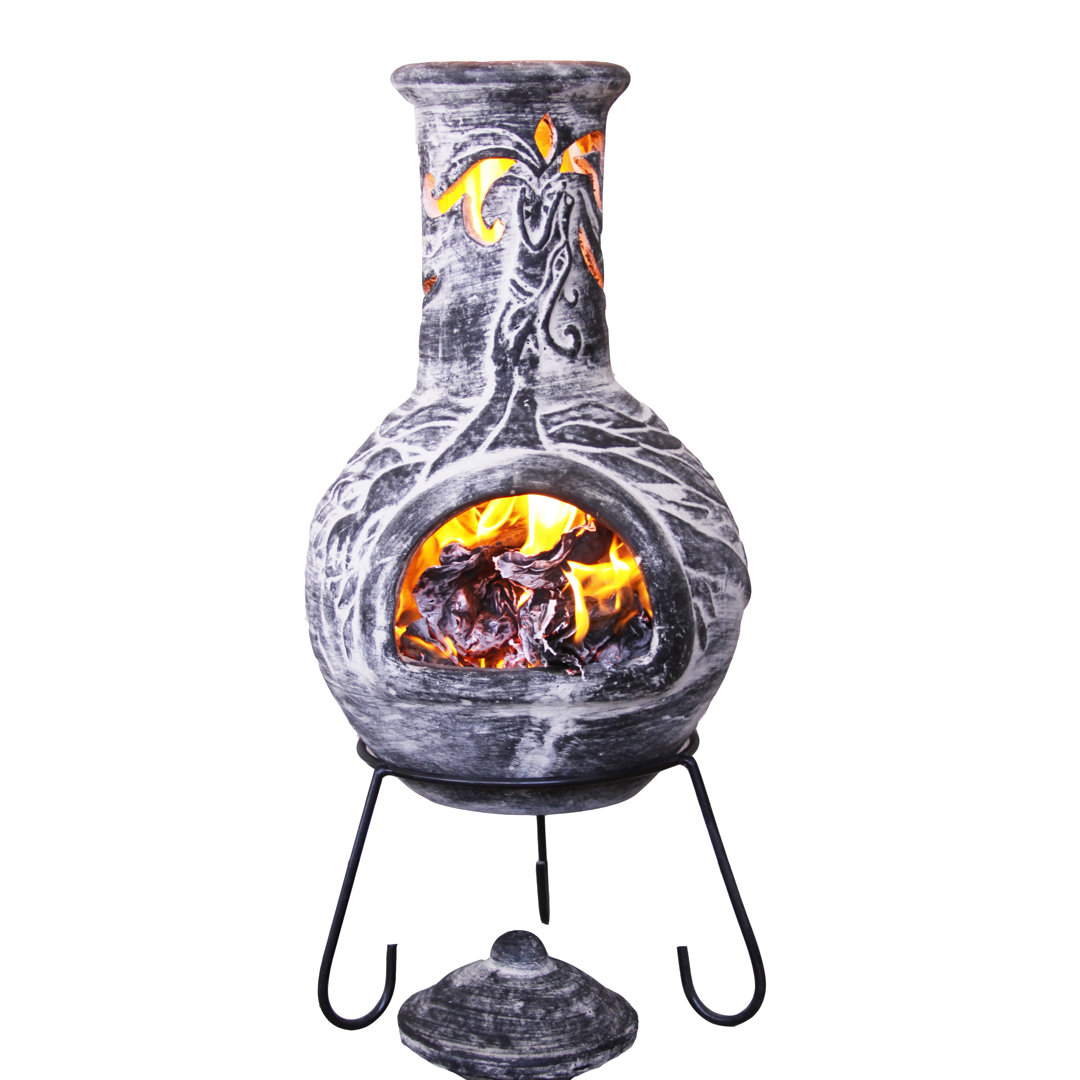 indoor wood burning chiminea