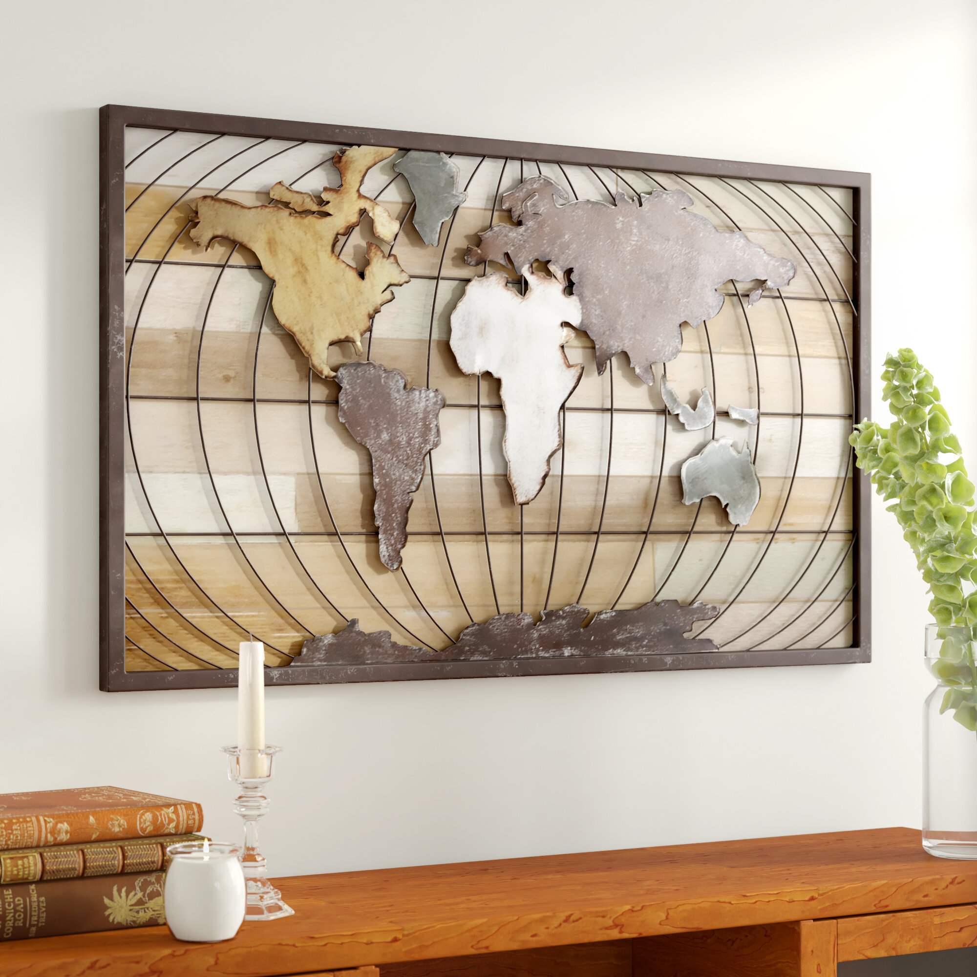 world map decoration ideas