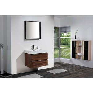 Tenafly 30″ Single Wall Mount Modern Bathroom Vanity Set