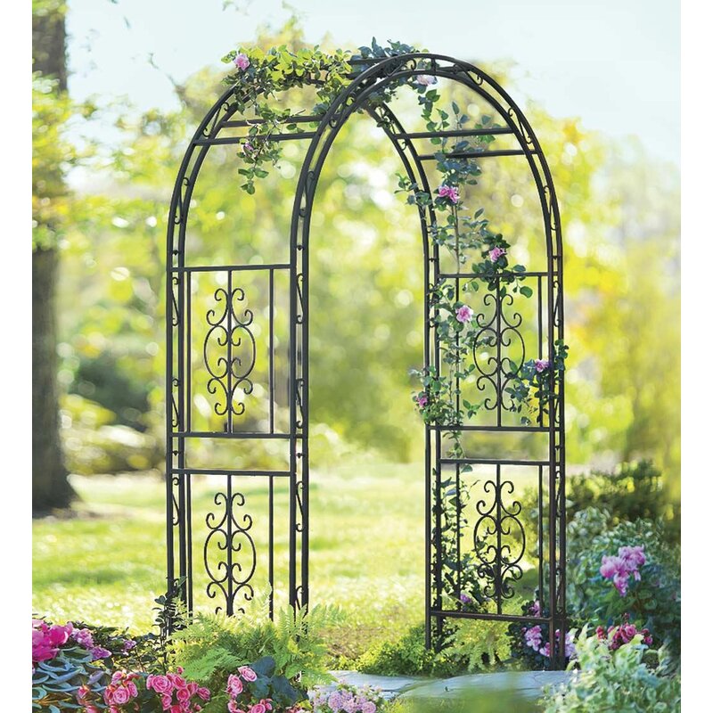 Plow & Hearth Montebello Iron Arbor & Reviews | Wayfair