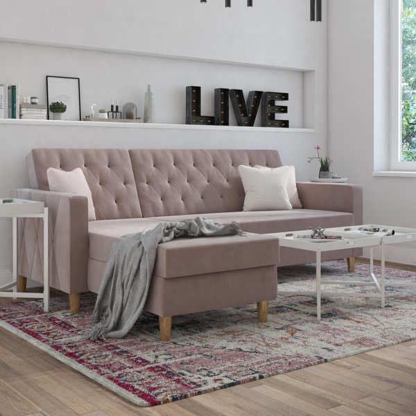 Light pink sectional couch Clearance