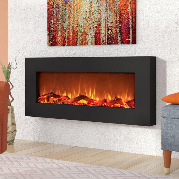Krish Wall Mounted Electric Fireplace by Wrought Studio
