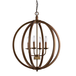 Large Orb Chandelier Wayfair Brook Hollow Metal Orb 4 Light Chandelier