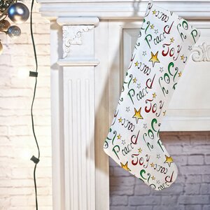 Peace And Joy Pattern Stocking