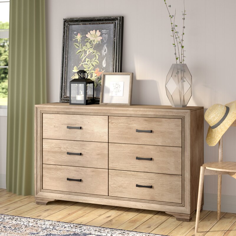 Laurel Foundry Modern Farmhouse Payne 6 Drawer Double Dresser