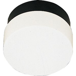 Hollen 1-Light Contemporary White Flush Mount