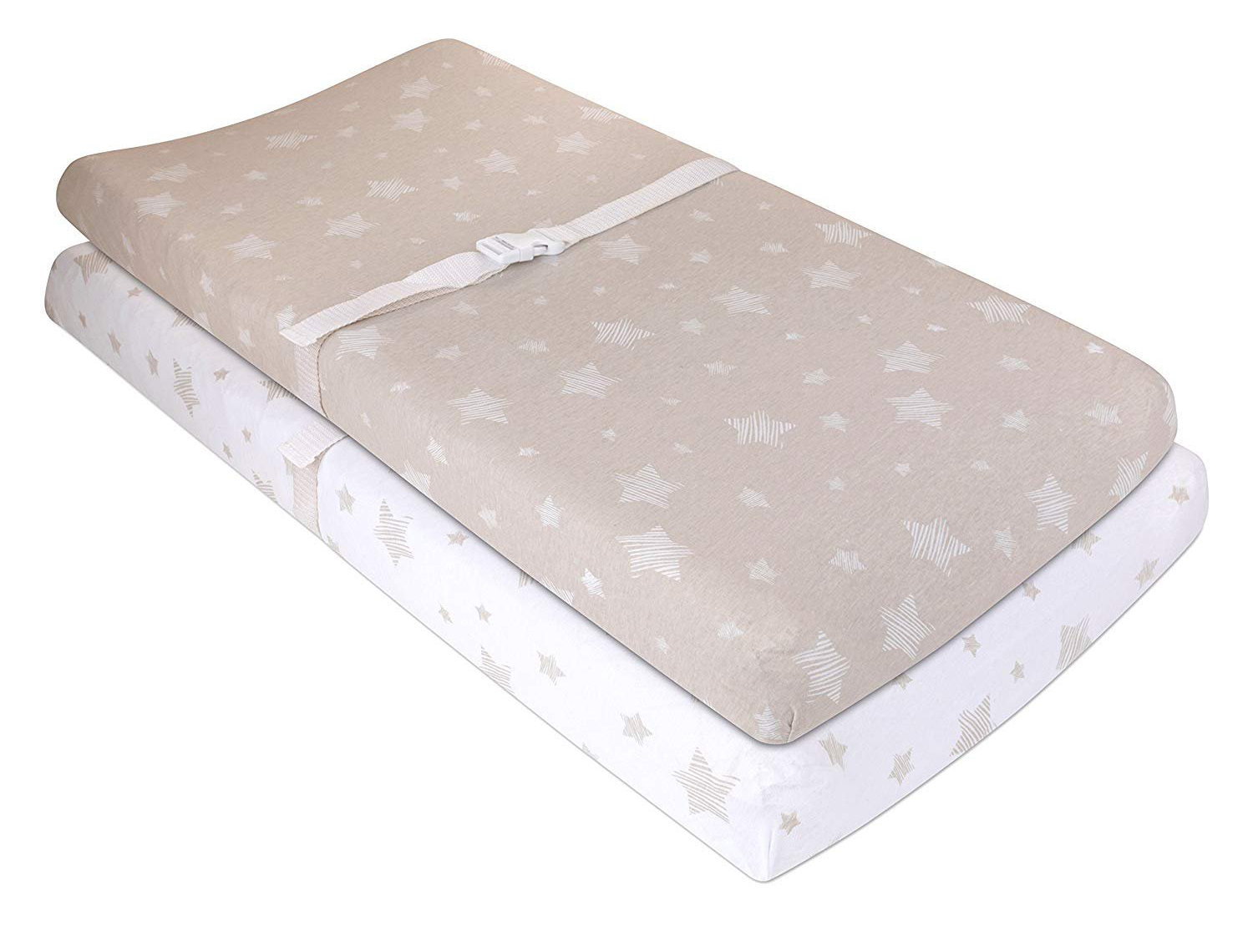 beige changing pad cover