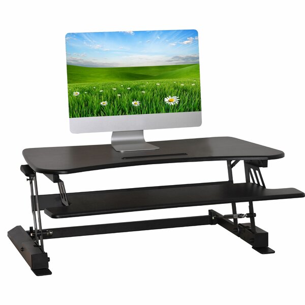 Pamela Living Height Adjustable Monitor Riser Standing Desk By