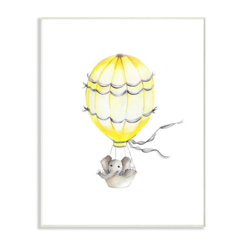 Isabelle Max Tarvin Cute Cartoon Elephant In Hot Air Balloon