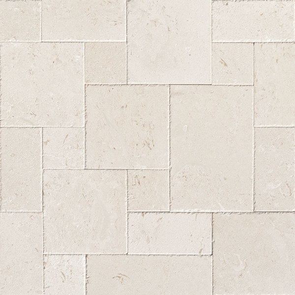 Random Sized Limestone Leather Look Tile in Beige by Parvatile