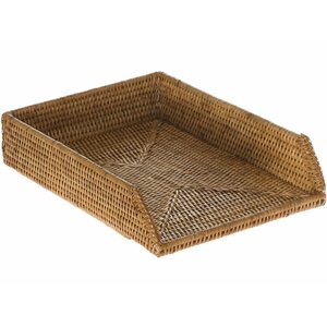 Blanchard Handwoven Rattan Stackable Letter Tray