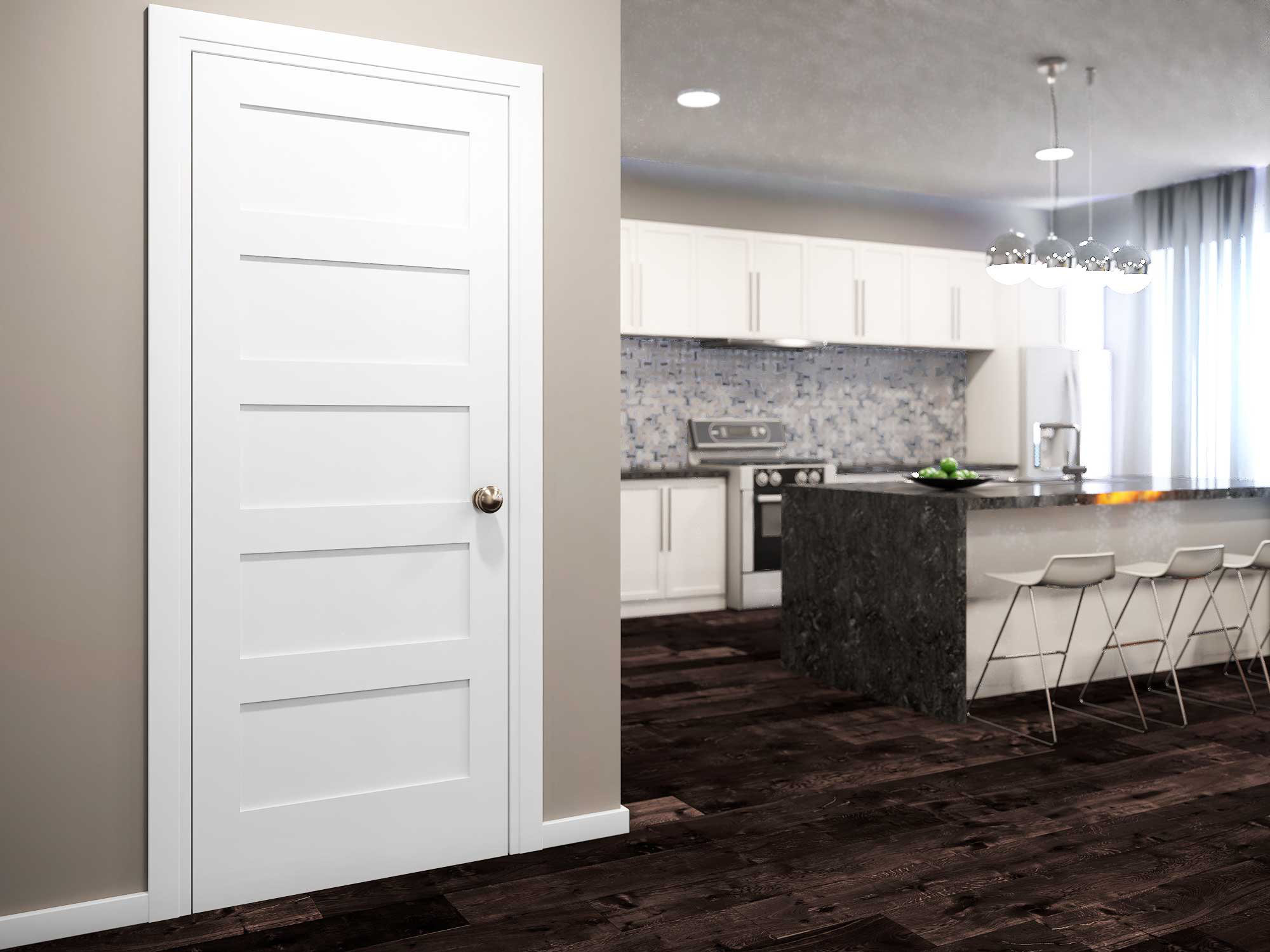 Eightdoors Paneled Wood Primed Shaker Standard Door Wayfair