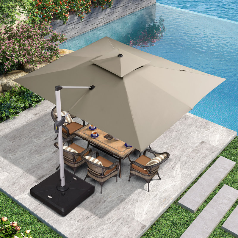 Laude Run Olivian 9 X 12 Rectangular Cantilever Umbrella Laude Run Olivian 9 X 12