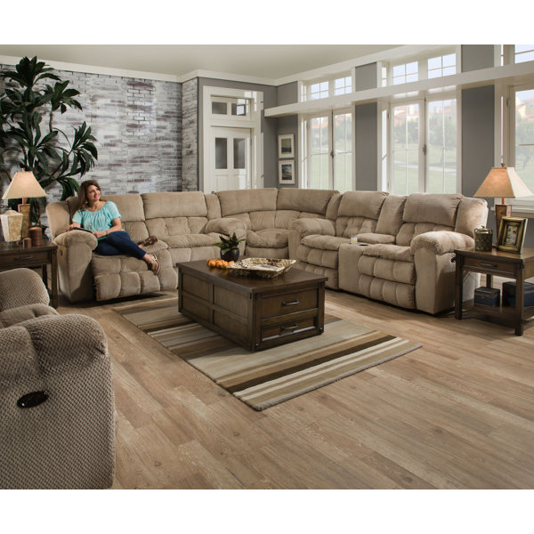 Henning Simmons Upholstery Reclining Sectional By Darby Home Co Top Reviews