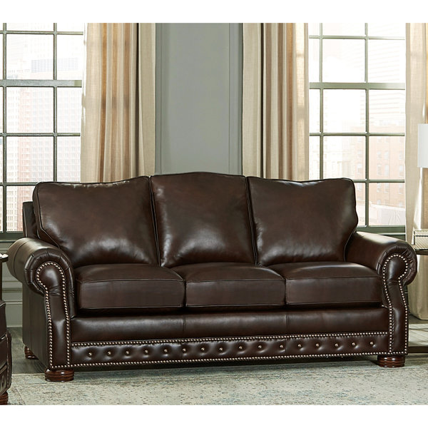 Pelaez Leather Sofa Bed By Canora Grey