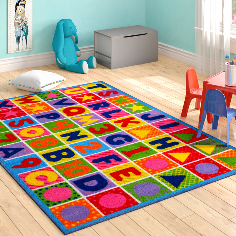 Zoomie Kids Boswell Numbers And Letters Area Rug Reviews Letters Kids Area Rug