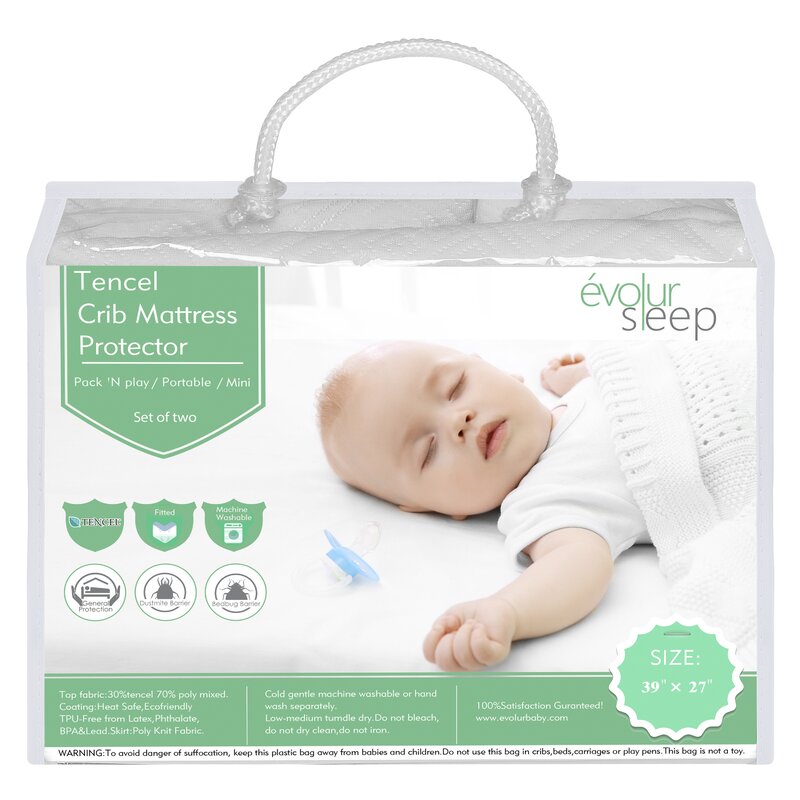 Evolur Waterproof Mini Crib Mattress Protector Wayfair