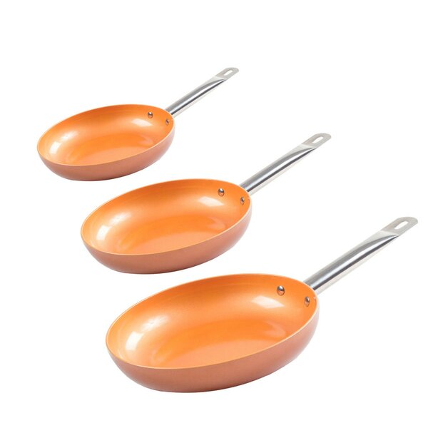 3 Copper-Core Non-Stick Frying Pan Set by Imperial Home