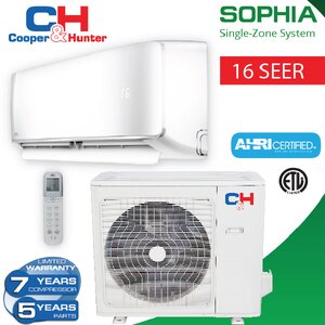 Sophia 36,000 BTU Energy Star Ductless Mini Split Air Conditioner with Remote