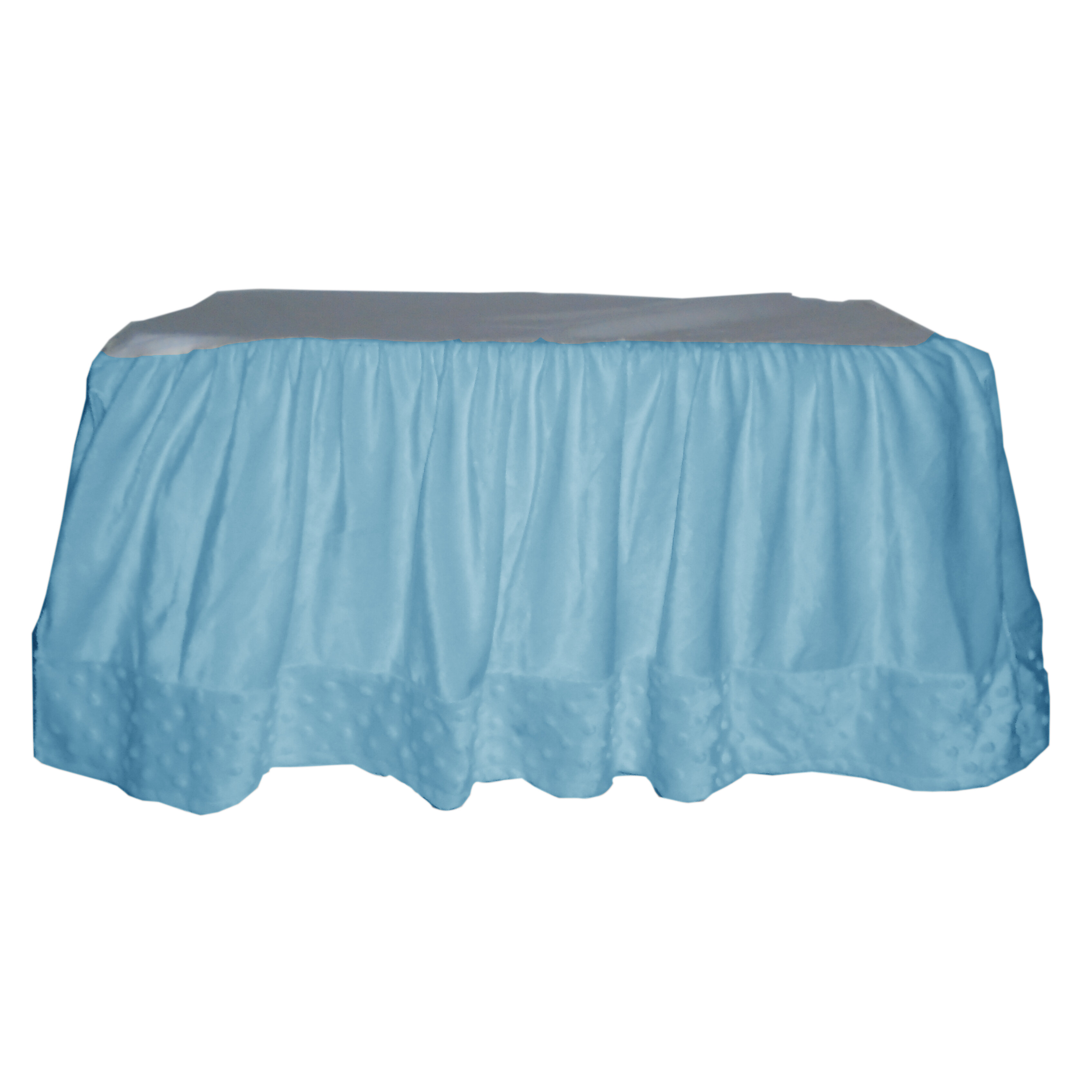 baby blue crib skirt