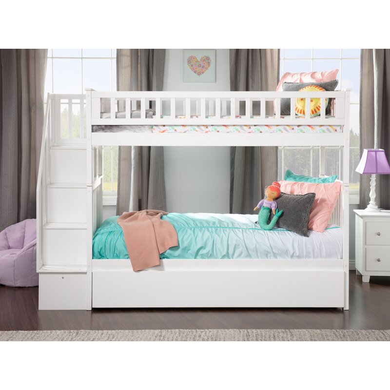 twin over twin bunk bed with trundle