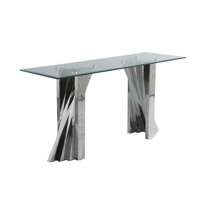 Mercer41 Anmie 60" Console Table  Table Base Color: Silver
