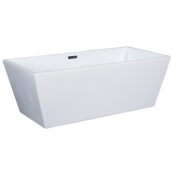 Rectangular Acrylic 67 x 32 Freestanding Soaking Bathtub by Alfi Brand