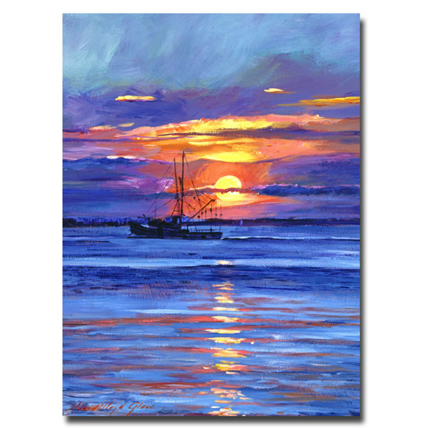 Trademark Art Salmon Trawler At Sunrise By David Lloyd Glover