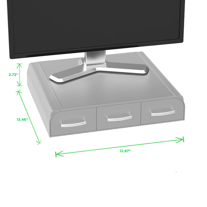 Mind Reader Perch Pc Laptop Imac Monitor Stand And Desk