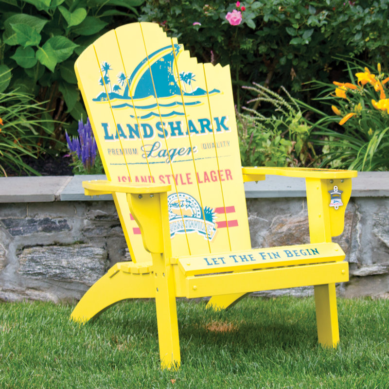 Rio Brands Margaritaville Landshark Solid Wood Adirondack Chair Rio Brands Margaritaville Landshark