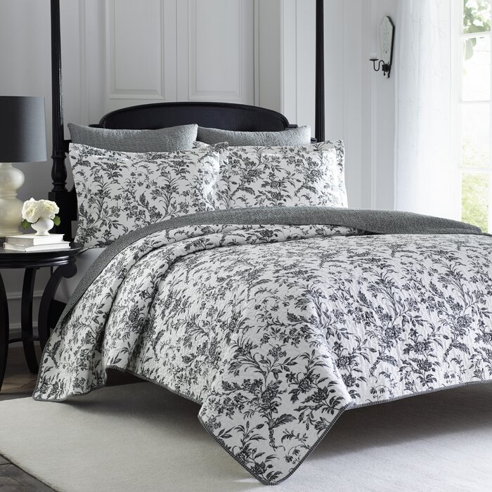 Laura Ashley Amberley Cotton Reversible Quilt Set By Laura Ashley