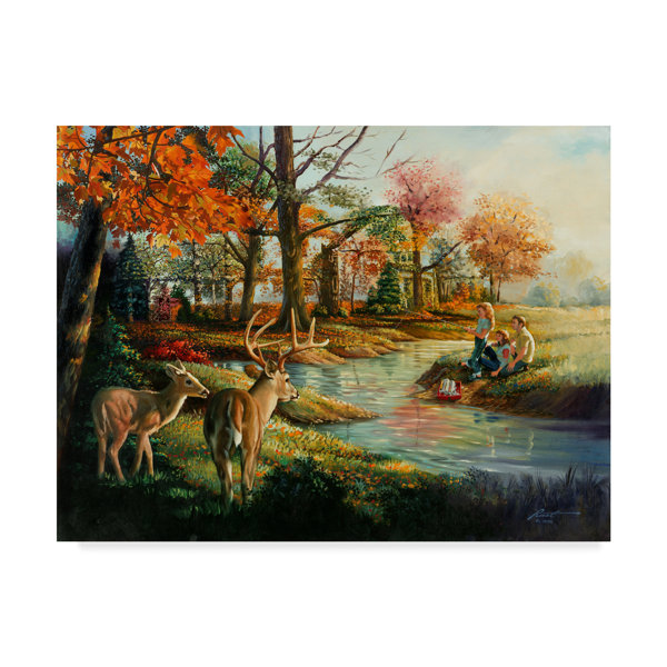 Trademark Art Dream Home Deer Acrylic Painting Print On Wrapped