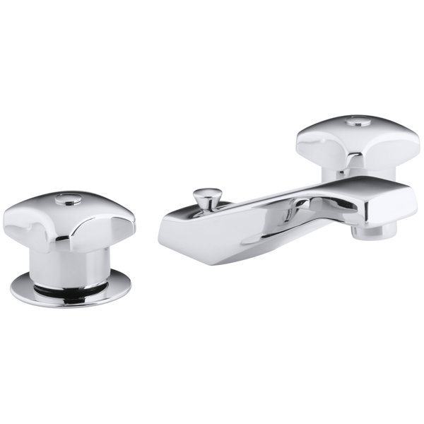 Triton Widespread Commercial Bathroom Sink Faucet with Standard Handles, Pop-Up Drain and 5 Standard Spout by Kohler