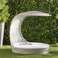 white wicker dog bed