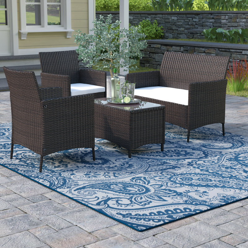 Avalon 4 Piece Rattan Sofa Seating Group with Cushions