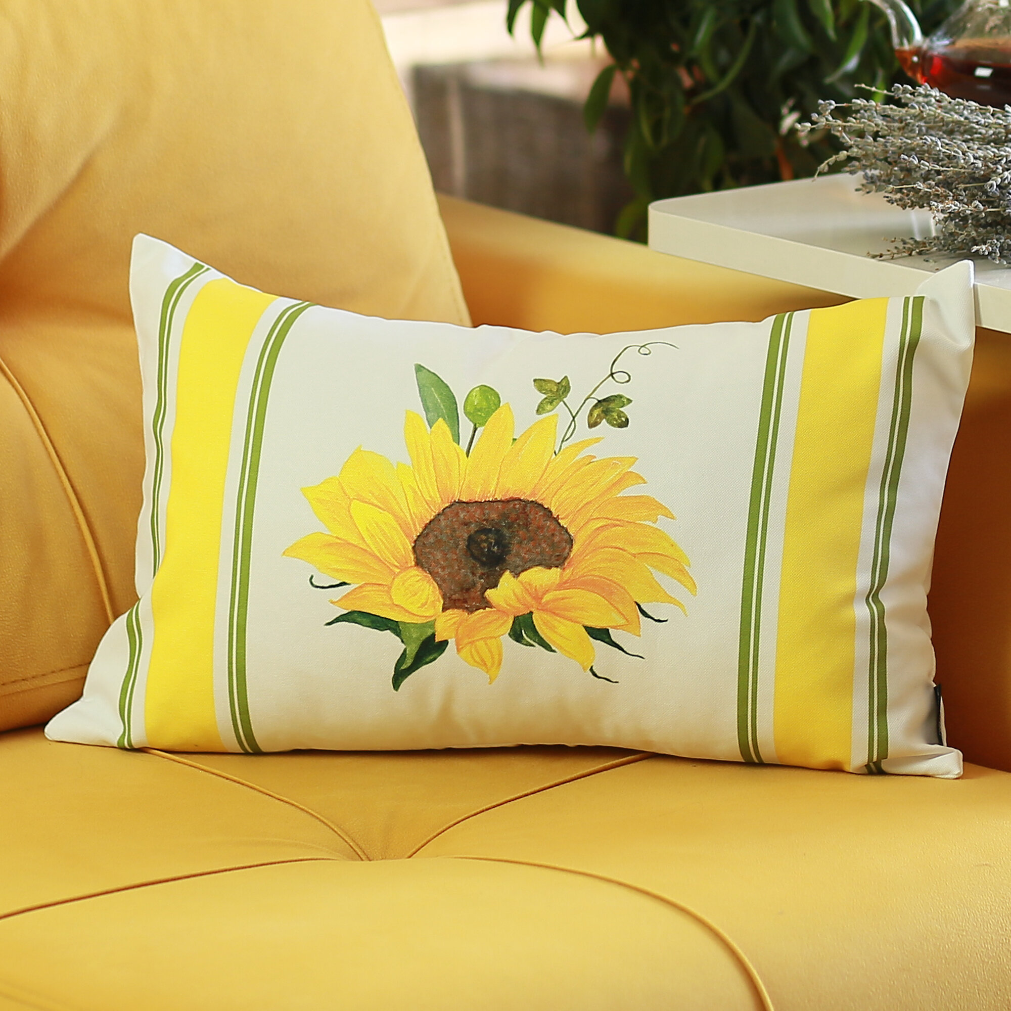 Pillow Cover /& Poly Filler 20/" X 20/" Printed Sunflower by Park Designs
