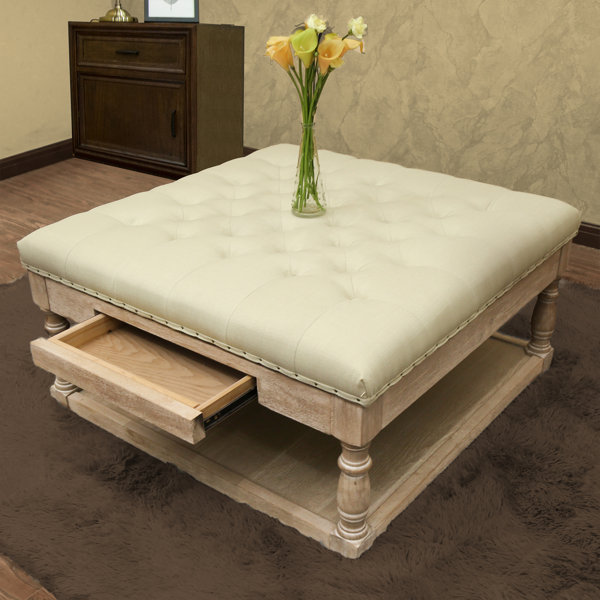 Mayfair Tufted Cocktail Ottoman By Ophelia & Co. New Design