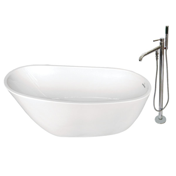 59 x 29 Freestanding Soaking Bathtub by Kingston Brass