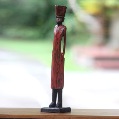 Louvois Artisan Hand Carved Wood Arabian Merchant Statue World Menagerie