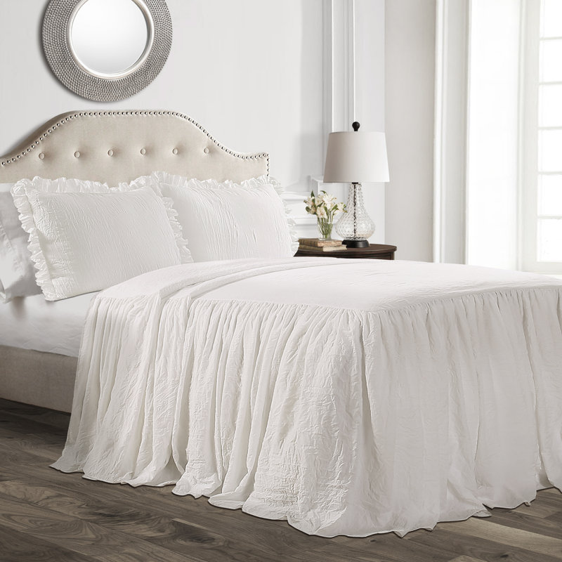 Feminine French Country Arrington Ruffle Skirt Bedspread Set