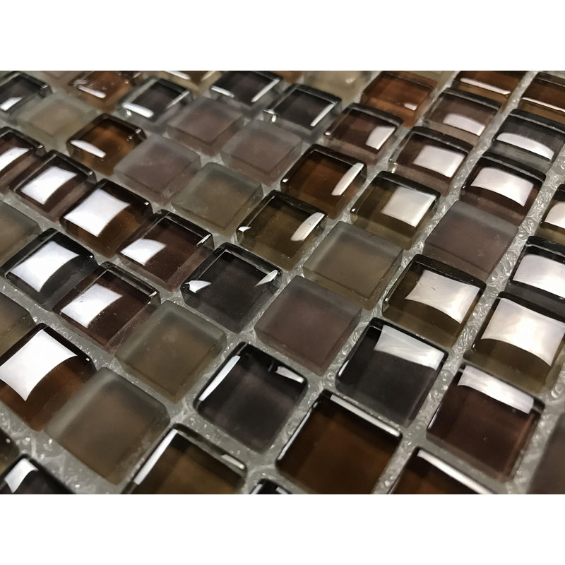 Abolos Petite 0 38 X 0 38 Glass Mosaic Tile Wayfair